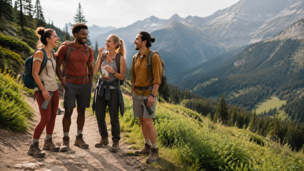 Funny Hiking Captions and Hiking With Friends