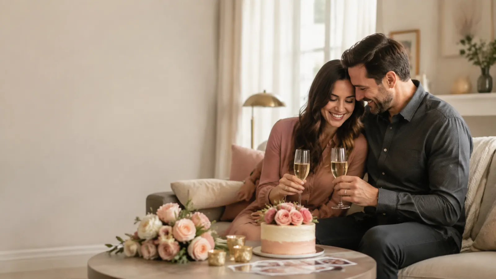 Find sweet, short, funny, romantic, and meaningful anniversary captions for couples and milestone posts.
