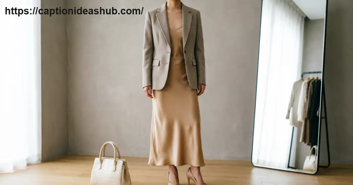 Stylish dressed up outfit displayed in a modern fashion setting