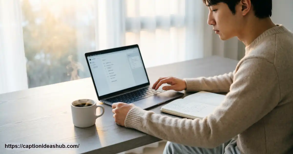 Person working at a modern desk representing focus, ambition, discipline, and the daily grind