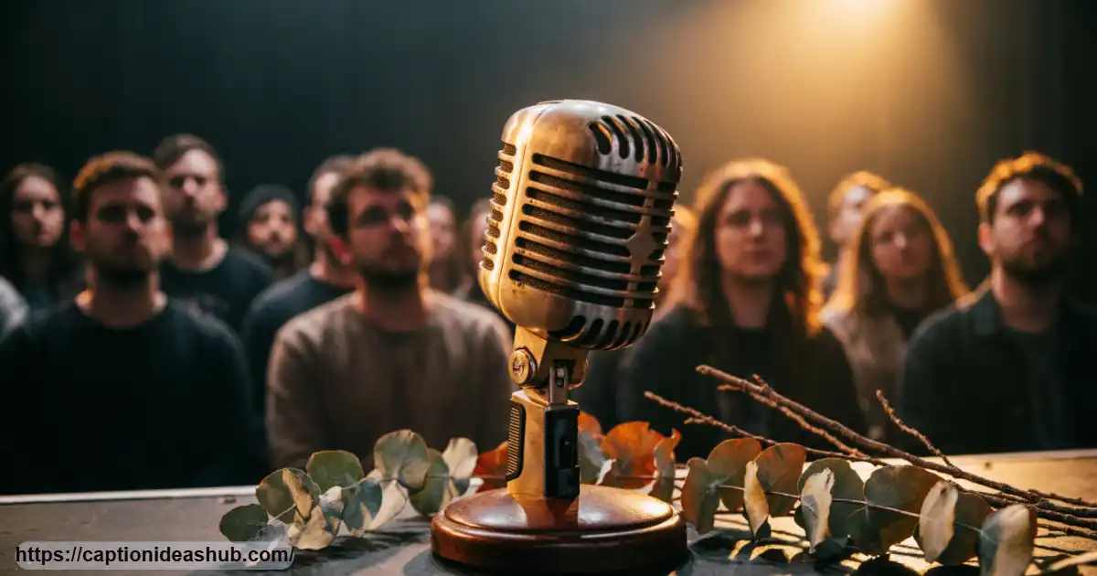 Moody concert inspired image for a collection of Hozier captions for Instagram